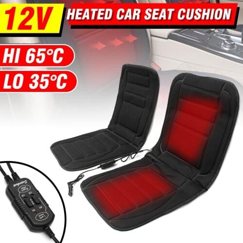 2PCS Universal 12V Heated Seat Cover Auto Seat Cushion Heater Warm Pad Car Seat Cover Heater Winter Thickened For Ford/VW