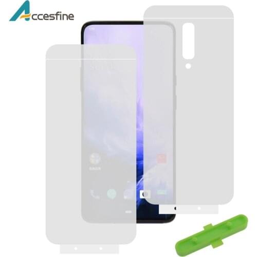 2PCS 9D Screen Protector For Oneplus 7 Pro Oneplus 7T Pro TPU Full Cover Hydrogel Protective Soft film Optional Front & Back