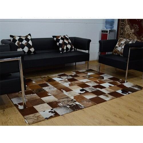 2018 free shipping 100% natural genuine cow leather tapete pelucia