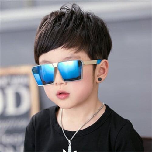 2021 New Fashion Color Polarized Metal Frame Customized Logo UV400 Kids Sunglasses KS015