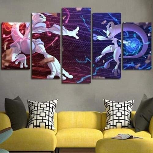 5 Piece Wall Art Canvas Anime Manga Pet Elves Figure Modular Pictures Posters And Prints Home Decor Bedroom Decoration Paintings