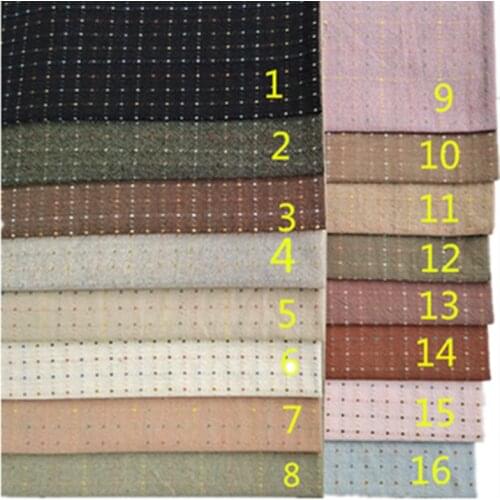 50*145cm Plaid Vintage Japanese Yarn Dyed Cotton Fabric DIY Patchwork Sewing Purse Quilting Craft Accessoris Fabric