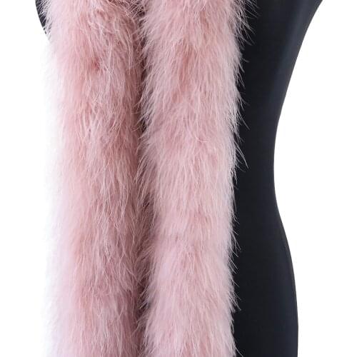 50 Grams Turkey Marabou Feathers Dyed High Quality Boa For DIY Wedding Clothing Shawl Decoration Sewing Crafts Feather 2 Meters