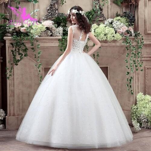AIJINGYU 2021 beauty Customized new hot selling cheap ball gown lace up back formal bride dresses wedding dress WK752