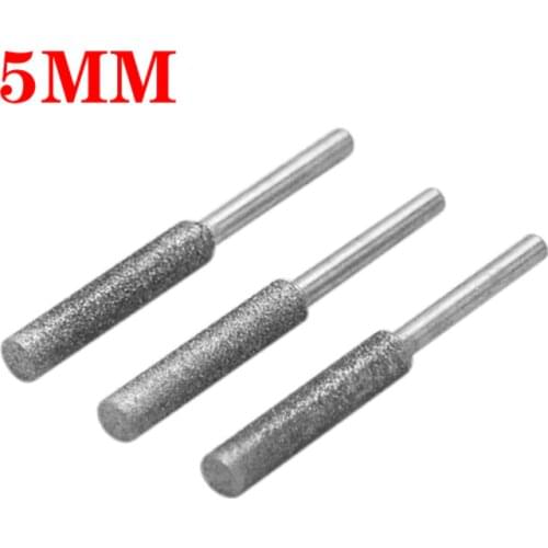 4/4.4/5mm Diamond Chainsaw Grinding Head Sharpener Polishing Burr Stone File Chain Saw Metal Polishing Electric Grinding Drill