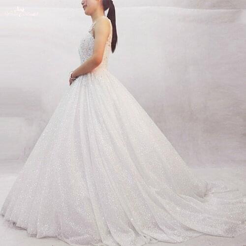 RSW404 Off White Spark Glitter Wedding Dress 2018
