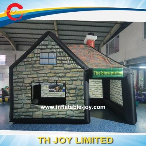 Free shipping inflatable Irish pub tent / irish pub tent come with free air blower / whole sale party rental inflatable bar tent