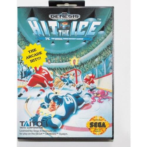 Hit the Ice 16bit MD Game Card For Sega Mega Drive/ Genesis with Retail Box