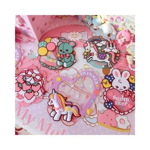 IVYYE Strawberry Animal Fashion Portable Table Cup Mats Pads Storage PVC Cartoon placemat Food Home Women Girls NEW