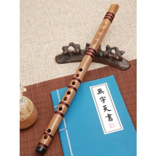 No membrane Chinese clarinet vertical flute 6 holes shun flute adult musical instrument 1pc