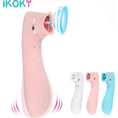 Clitoral Sucking Licking Nipple Sucking Female Masturbator Tongue Vibrator Vagina Stimulator Erotic Sex Toys for Women