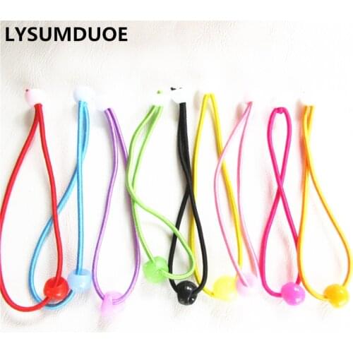 Korean Fashion Elastic Hair Bands DIY Flower Hairband Round Hoop Cute Ribbon Ball Scrunchies 100Pcs/Lot Girls Hair Accessories