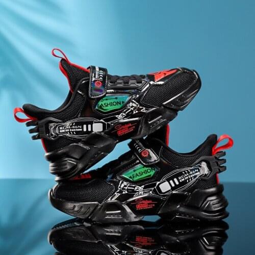 2021 Children Sneakers Kids Running Shoes Non-slip Lightweight Sports Shoes Mesh Breathable Brand Quality Sneakers for Boys