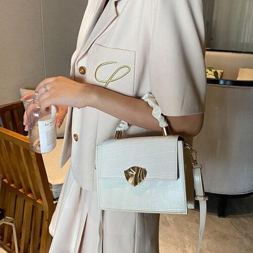 Fashion Small Handbag Designer PU Leather Shoulder Bags For Women Stone Pattern Crossbody Bags Solid Flap Women Bag