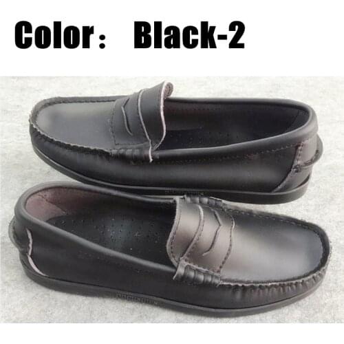 Men Genuine Leather Docksides Classic Boat Shoes,Men Designer Sneakers For Hommme Femme Black Loafers X158