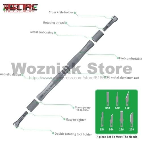 RELIFE RL-101B 8-in-1 knife Set For Mobile Phone Mainboard BGA PCB Chip IC Repair Degumming Spade Scraper