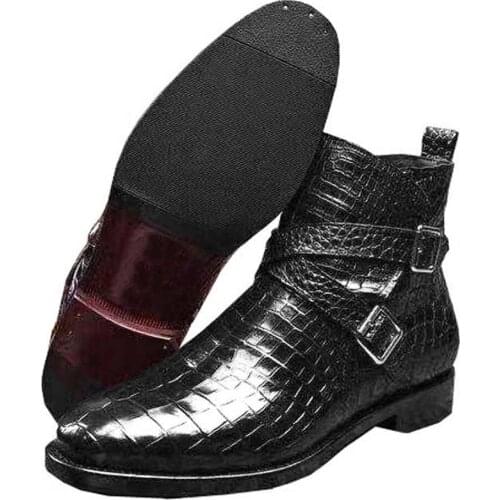 Ourui new men boots male crocodile boots crocodile leather skin crocodile belly skin boots foir man