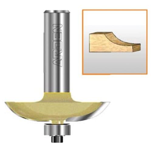 Single arc woodworking cnc cutter bottom with bearing