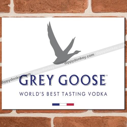 GREY GOOSE Vodka Metal Signs Bar Pub Mancave Kitchen Wall Plaque Shed Tin Sign