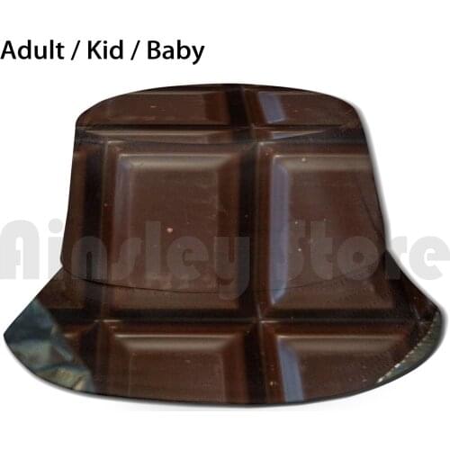 Chocolate Bar Sun Hat Foldable UV Protection Chocolate Sweet Ice Cream Bars Yummy Cold Sweet Tooth Nuts Delicious
