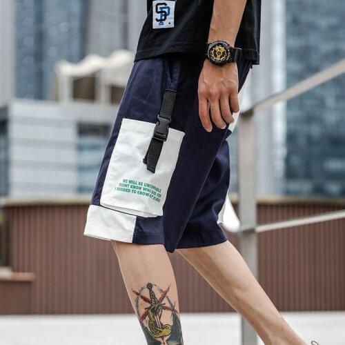 Fashion High Street Mens Shorts Gym Summer Holiday Men Shorts Mixed Color Polyester Cotton Shorts Comfortable Sports Breathable