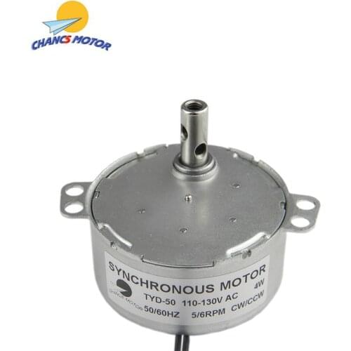 CHANCS TYD50 Synchronous Motor AC 110V 5-6r/min CW/CCW Torque 6Kg.cm Micro Motor For Microwave Oven Parts