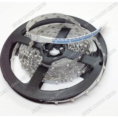 Smd 3528 led strip light 60leds/m, DC 12V IP22 RGB LED tape flexible smd led ribbon neon 5m/lot
