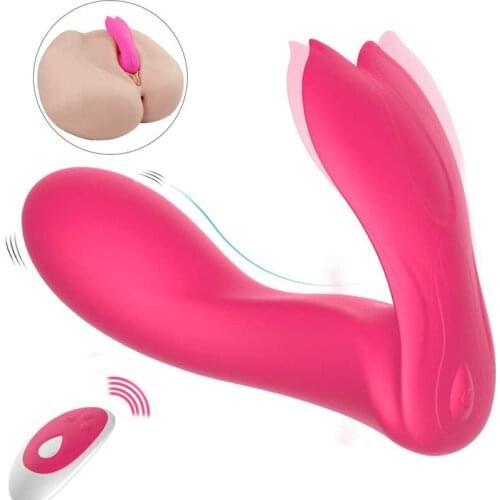 Recharge Strapon Dildo Vibrator Wireless Remote Control C String G-Spot Vibrator Clitoris Stimulator Panties Sex Toys for Women