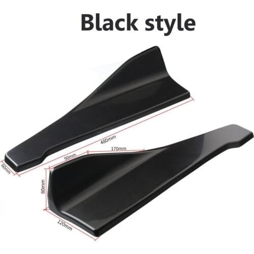 Universal 48CM Car Side Skirt extension Splitters Car Bumper Cabon Spoiler Rear Lip Exterior Part Auto Modification Accessories