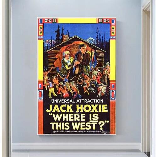V0553 Where Is This West Vintage Classic Movie Wall Silk Cloth HD Poster Art Home Decoration Gift