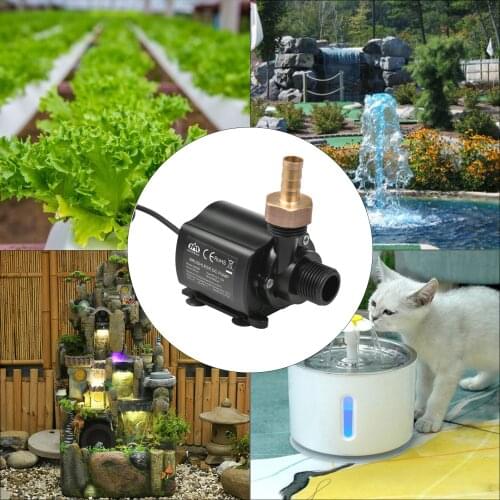 DC Water Pump Adjustable-Speed Quiet Solar Circulation Pump DC12V 5M 3.5GPM 800L H Mini Submersible Circulation Water Pump Hot