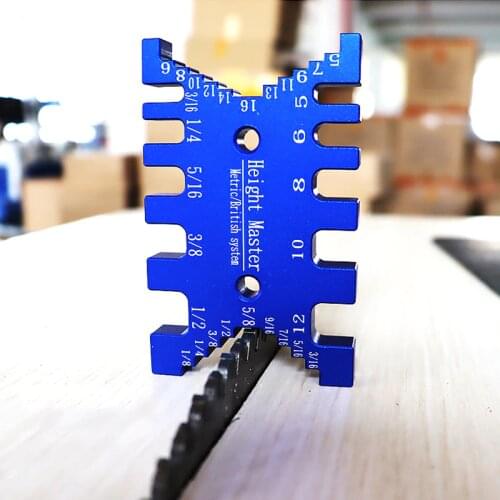 Woodworking Height Gauge Tenon Gauge Caliper Metric/Inch Tenon Cutter For Saw Router Table Machine DIY Carpentry Measuring Ruler