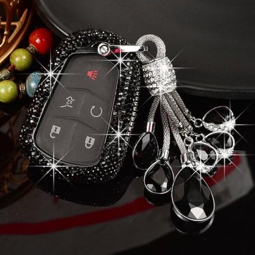 New High Quality Full Diamond Rhinestones Car Key Protective Cover Case For Cadillac XT5/XTS/SRX/CT6/CTS/ATSL Key Decoration