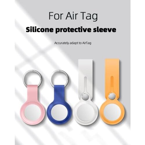 Protective Shell Case With Buckle For Air Tags 2021 Device Keychain Anti-lost Covers Sleeve Case silicone for AirTags Luxury new