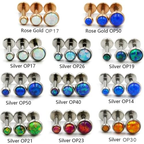 Showlove-3PC16G Surgical Steel Labret Stud Ring Monroe Lip Ring Piercing Ball 3mm&4mm&5mm Assorted Earring Stud Piercing Jewelry