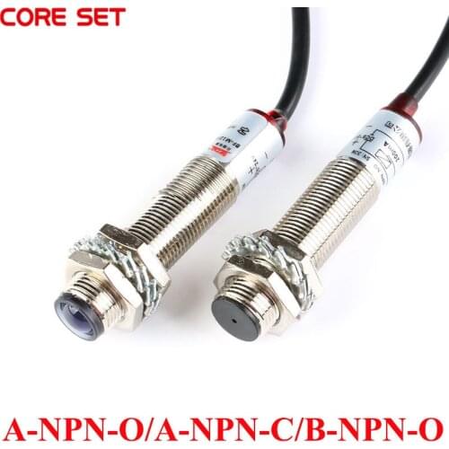 1 Pair M12 NPN A-NPN-O Laser Photoelectric Switch Laser Sensor Switch Waterproof 20 Meters Distance Normally Open B-NPN-O NO NC