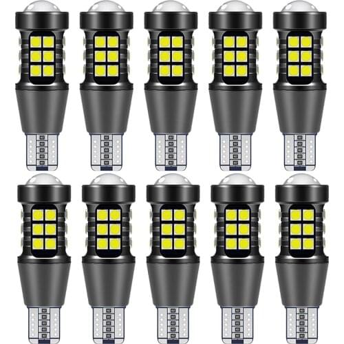 10pcs T15 W16W P21W LED White Bulb BAU15S PY21W 1156 BA15S BAY15D P21/5W Car Lights Amber Yellow Red Brake Lights Reverse Lamp
