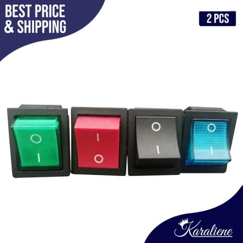 2PCS KCD4-104 ON-OFF Rocker Switch 4 Pins 25*31mm 16A 250VAC/20A 125VAC