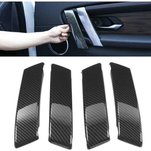 4pcs Carbon Fiber Style Interior Door Handle Trim Fit for Land Rover Discovery Sport 2020 Door Handle Cover Car Styling