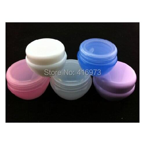 500pcs/lot 20ml mushroom shape plastic cream jar 20g round PP jar for sample sack packing