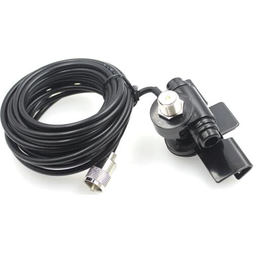 Nagoya RB-400 Car Antenna Mount Bracket Clip with 5M Extension Coaxial Feeder Cable for Baofeng TYT QYT Baojie Mobile Radio