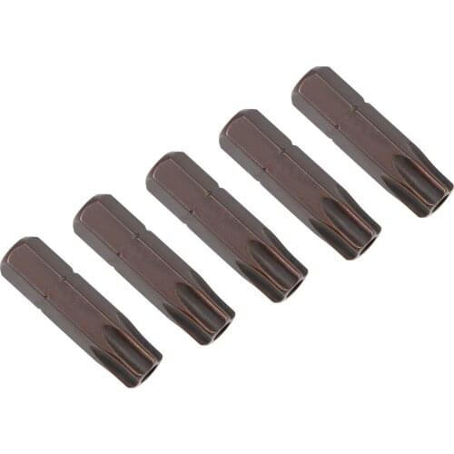 Uxcell Torx Bits 5pcs 1/4 Inch Hex Shank Magnetic TT40 Screwdriver Bit Set 25mm Length S2 Screw Driver Kit Tools