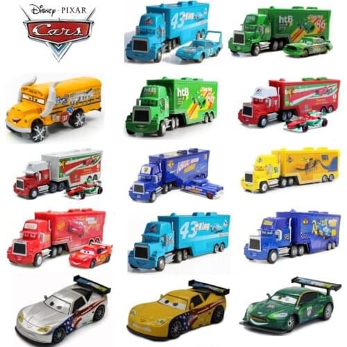 Disney Pixar Cars 2 3 Lightning McQueen Jackson Storm Uncle Truck 1:55 Die Casting Car 3 Toy PVC Alloy Model Kids Christmas Gift