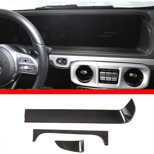 For Mercedes-Benz G-Class W463 2019-2021 Car styling Real Carbon Fiber Display Decorative Frame Cover Stickers Car Accessories