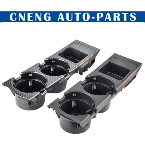 Dual Hole Car Front Center Console Storage Tray Box Coin + Cup Drink Holders For 1999-2006 BMW E46 3 Series 328I 51168217957