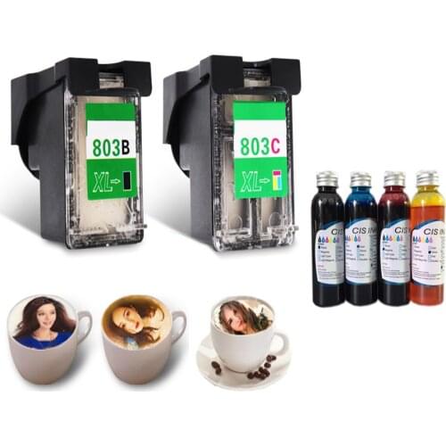 Einkshop Empty Edible Ink Cartridge +400ml Edible Ink For Food Printer Coffee Printer for Epson Hp Inkjet Printers