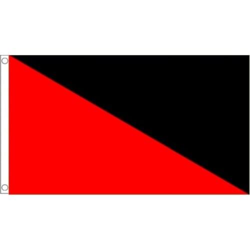 3x5ft Anarchy Anarcho flag with Communism Anarcho Syndicalism Flag with two grommets