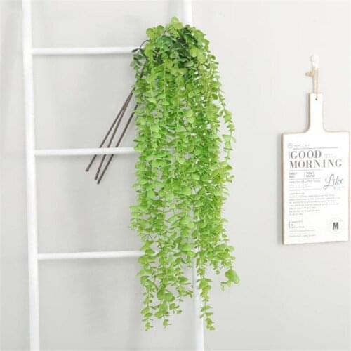 Artificial Plants vine Green Grass Plastic plant Grass Garden Home Decoration artificial grass Fake plant leaf Green Plant vine