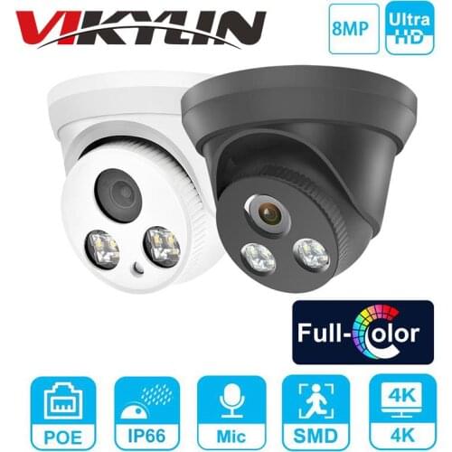 Hikvision Compatible ColorVu 5MP Dome POE IP Camera 8MP Home Security CCTV Camera 1080P 30m H.265 P2P Plug&play IPC