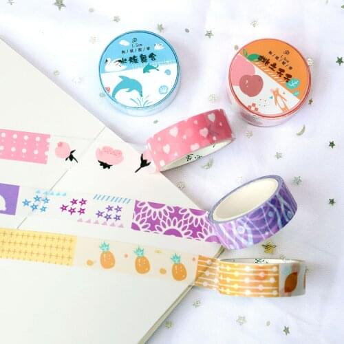1.5cm 5m 1 Pcs fruits togehter Style Washi Tape DIY Scrapbook Sticker Label Masking Tape Home Decor